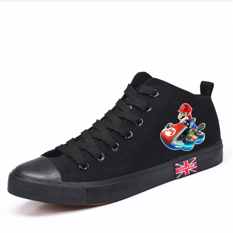 Популярная мужская парусиновая обувь в стиле аниме Kawaii Mario Bros; повседневная мужская обувь на плоской подошве; трендовая Студенческая спортивная обувь; A193161 - Цвет: As the picture