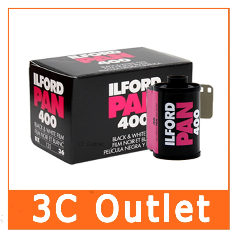 Ilford PAN 400 черный и белый 35 мм 36 пленка для экспозиции X 5 рулонов | Электроника