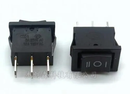 Free Shipping!!! Rocker switch / 3-pin three-speed KCD1 6A250V black rocker power 21mm*15mm | Электроника