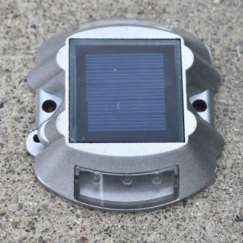 Solar Road Stud Lighting Aluminum 6-LED Outdoor Driveway Dock Path Ground Light Lamp Warm White And etc. | Лампы и освещение