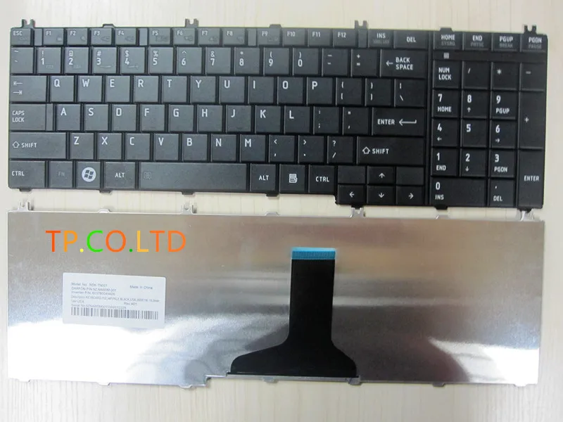 Новая клавиатура США для toshiba C650 C655 C655D C660 C670 L650 L655 L650D L655D L670 L675 L750 L755 L675D Черная