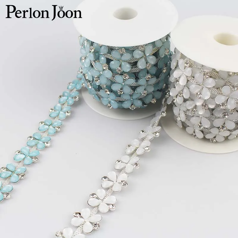 1 ярд Летний стиль четырехлистный клевер разразы отделка желе каучук цветок