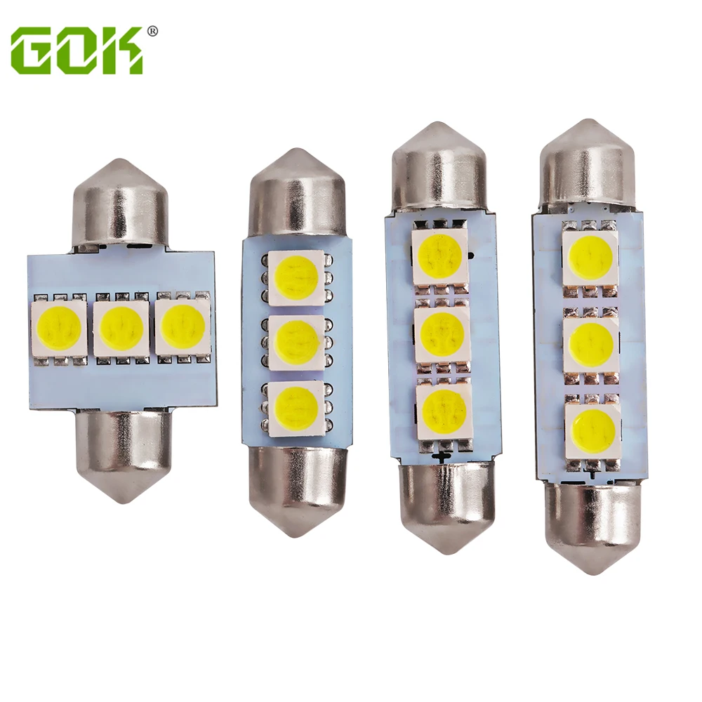 

Free Shipping 100pcs festoon 31mm 36MM 39MM 41MM car led Light 3SMD 5050 LED festoon LED Festoon c5w 3SMD reading led light