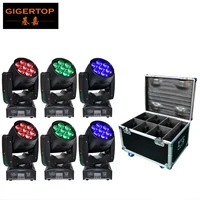Universal Pro DJ Turntable Flight/Road Case 6IN1 Pack China 7x12W Zoom Led Moving Head Light RGBW Wash Stage Night Club Lighting