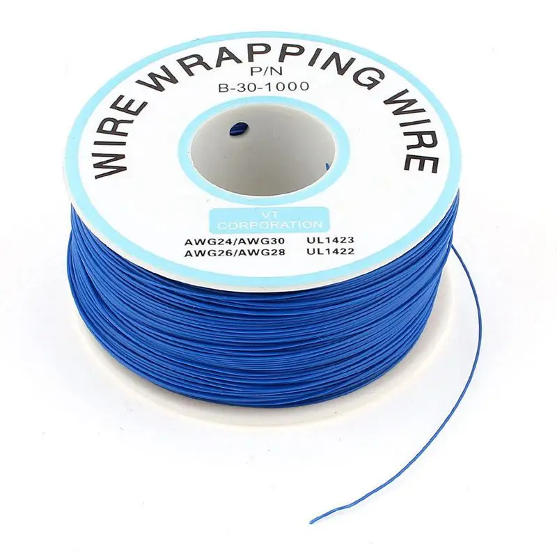 Макетная плата P/N B-30-1000 Оловянная медь проволочная упаковка 30AWG кабель 305 м синий |