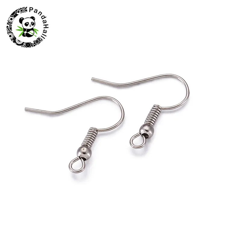 

Iron Earring Hooks, Nickel Free, Platinum Color, Size: about 18mm long, 0.8mm thick, hole: 1.5mm
