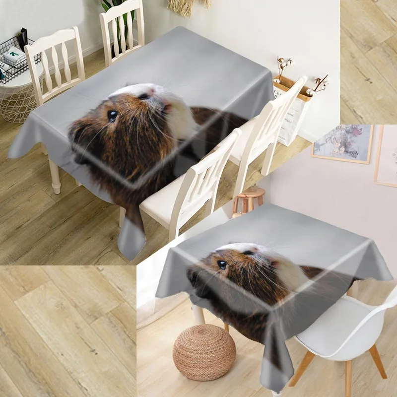 Nice Guinea Pig Tablecloth Waterproof Oxford Fabric Square/Rectangular For Wedding Table Cloth Cover TV Covers | Дом и сад
