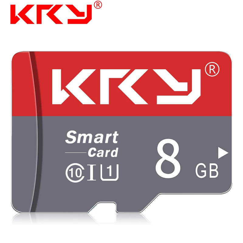 8GB With Adapter Карта памяти KRY, 32 ГБ, 16 ГБ, 8 ГБ, 128 ГБ, 64 ГБ, Microsd карта C10, Micro TF, SD карта, 8, 16, 32, 64, 128 ГБ, адаптер Cartao De Memoria Carte - Емкость: 8GB With Adapter
