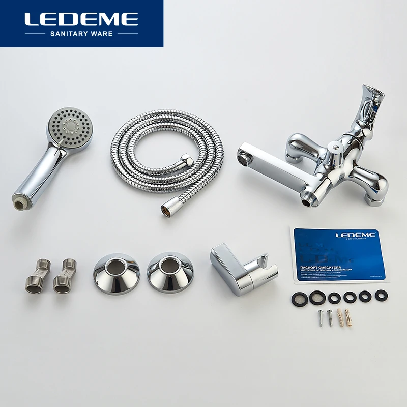 LEDEME Смеситель для ванны с коротким изливом 160 мм. латунь Цвет: хром L3141 |