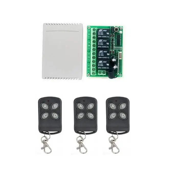 433mhz 315mhz DC 12 V 10 A реле 4 CH RF беспроводной пульт дистанционного управления приемник