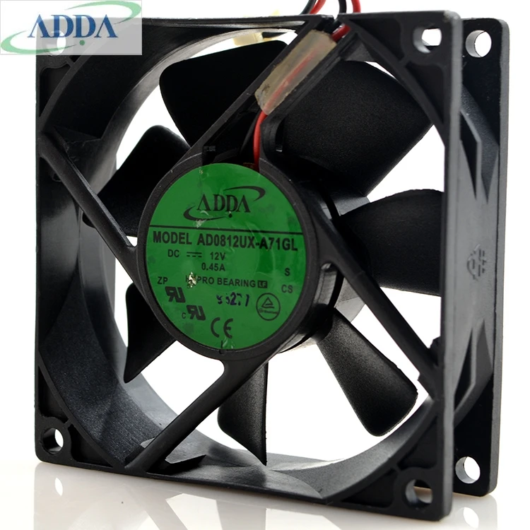Оригинальный вентилятор охлаждения для компьютера ADDA AD0812UX-A71GL 12V 0.45A 8025 8 см |