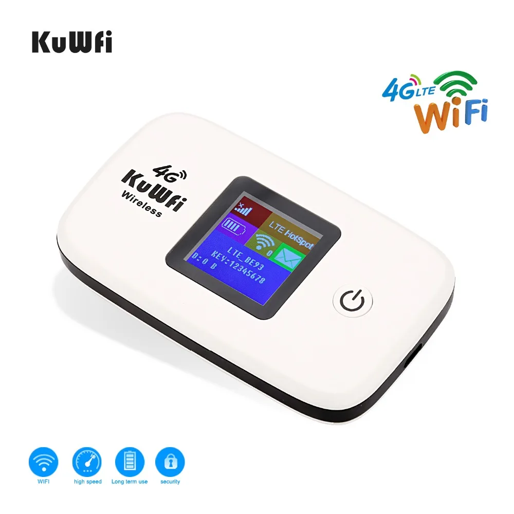 Мобильный роутер KuWFi разблокированный 150 Мбит/с LTE Wi-Fi точка доступа 4G