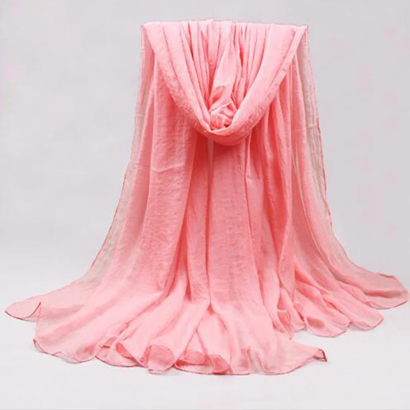

Big Size 100*140 Women Scarf Vintage Ladies Solid Color Black Red White Scarves Warp summer women's scarf long shawl