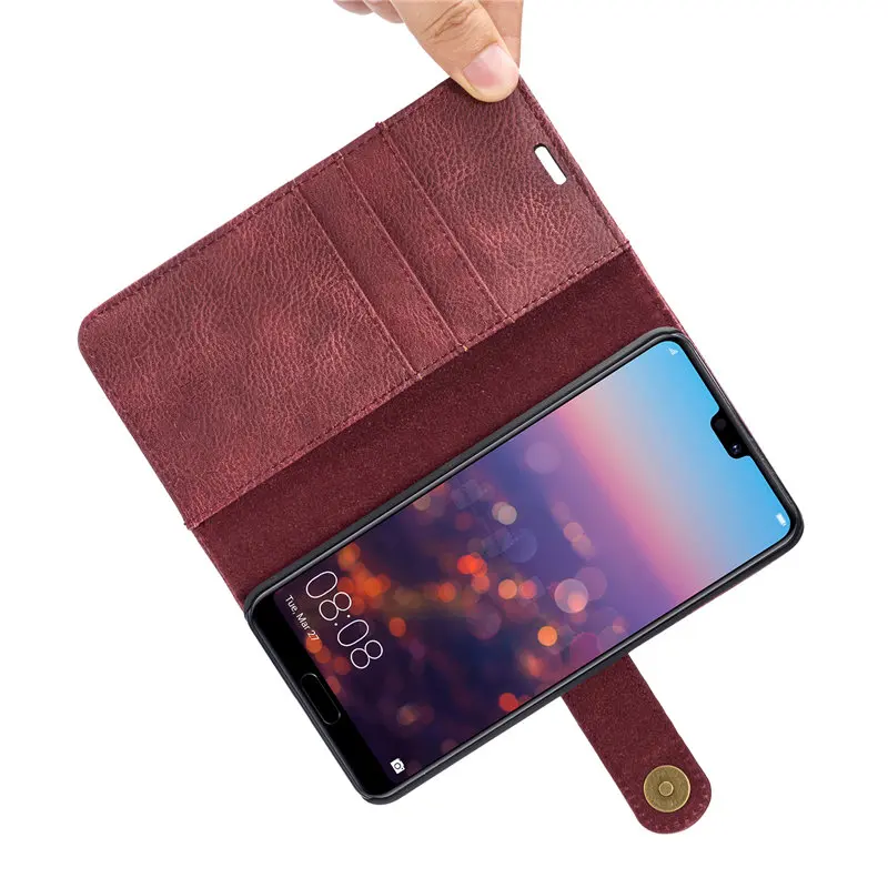 Роскошные Flip Book Cover для huawei P8 Lite 2017 Коврики 9 10 случае 2IN1 съемный Стенд Wallet чехол p20