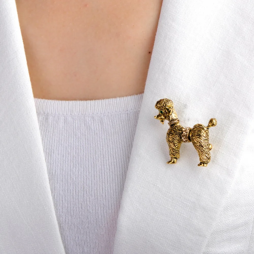 Женская винтажная брошка Funmor с зелеными глазами корсаж для животных подарок на