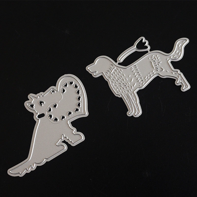 SCD1109 Love Dog металлические режущие штампы для трафареты скрапбукинга карточки