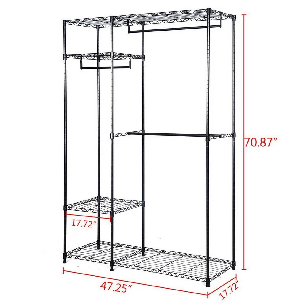 48 &quotx 18&quot x 71 &quotпортативный органайзер для шкафа шкаф гардероба вешалка одежды