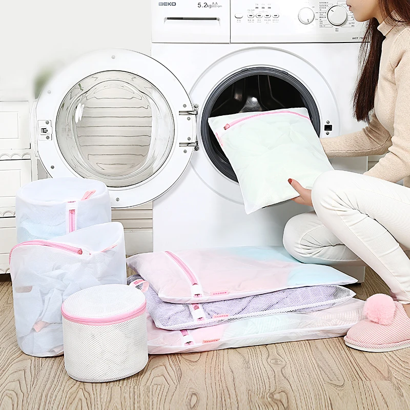 

luluhut laundry bags for washing machines nylon mesh laundry basket for clothes bras socks foldable protecting laundry bag