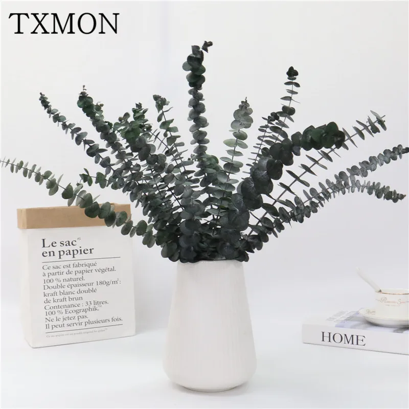 искусственные цветы 5 шт. Искусственный Имитация эвкалипта сушеные вечный цветок