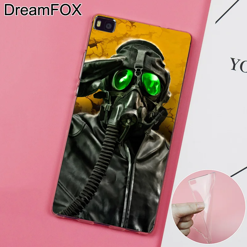 DREAMFOX K155 Apocalyptic Gas Mask Soft TPU Silicone Case Cover For Huawei P8 P9 P10 Lite Plus 2017 Honor 8 Pro 9 6X |