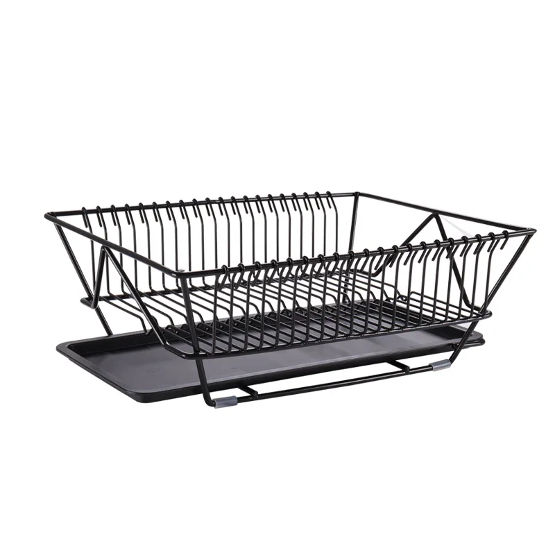 

Metal Iron Kitchen Storage Tableware Draining Shelf Holder Fruits Vegetables Draining Rack Cup Dishes Shelf Kitchen Organizer
