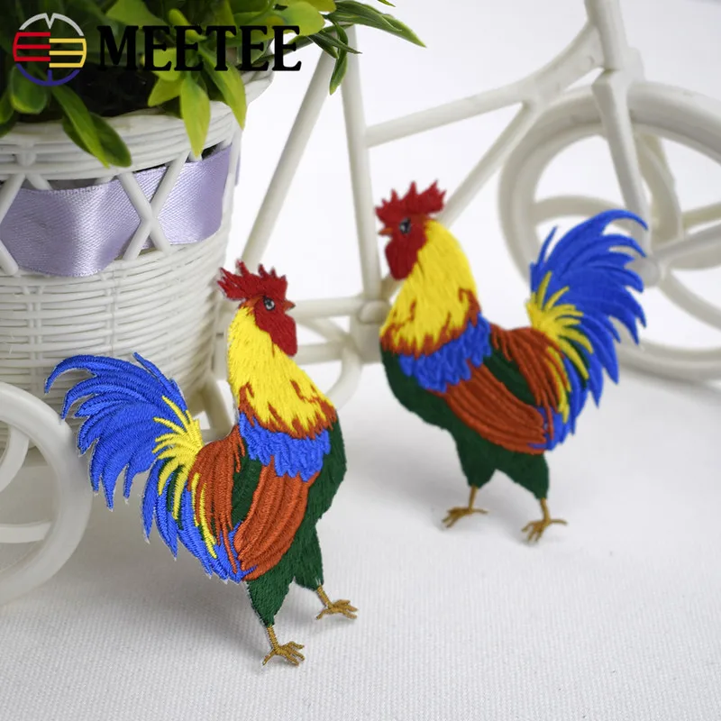 Meetee 8*6 5 см животная вышивка курица железная одежда патч ручной работы пуховик