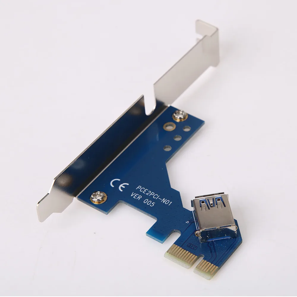 Плата расширения адаптера PCI E Express X1 переходная карта с кабелем USB 3 0 1 м Прямая