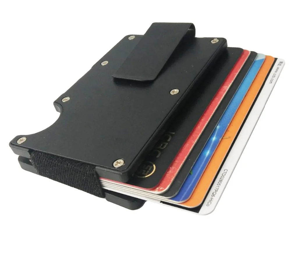 Artmi Mens Slim зажим для денег светло имя владельца Алюминий RFID Блокировка карты