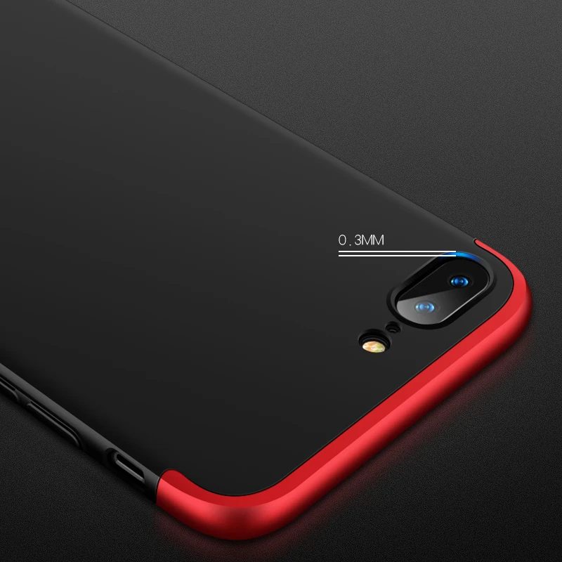 Чехол для Apple iPhone 7 8 GKK Ультратонкий Жесткий чехол с полной защитой и от ударов Три