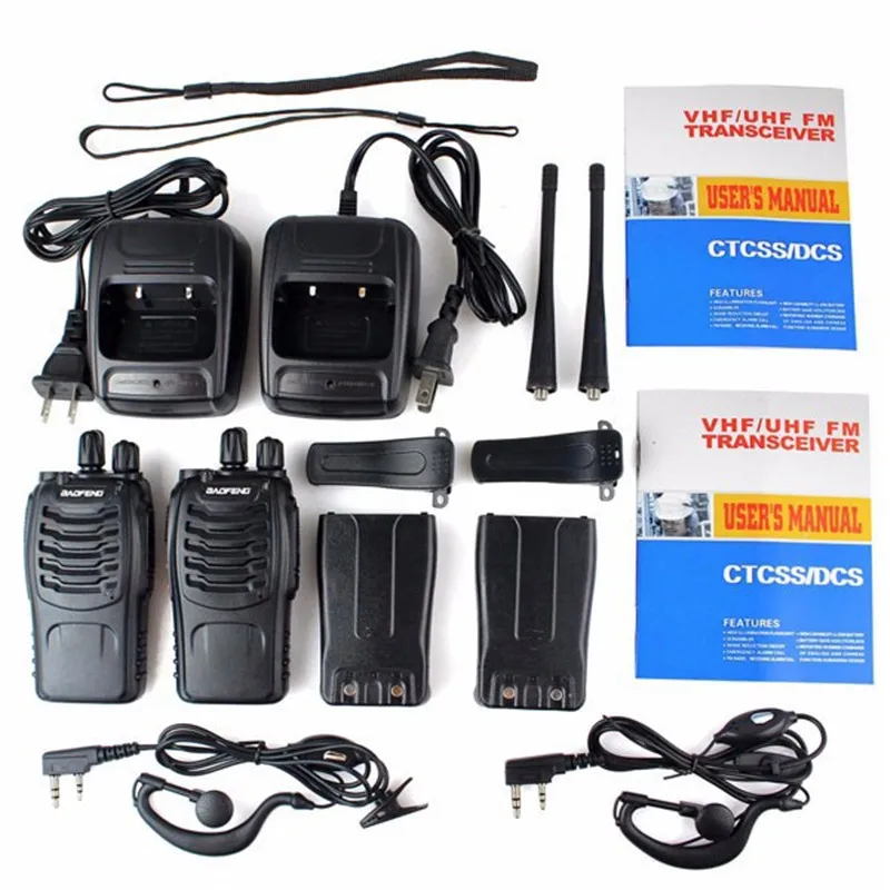 

2pcs NEW BaoFeng BF 888S Walkie Talkie UHF 400-470MHz 5W 16 CH VOX Flashlight Scan Monitor Voice Portable Radio