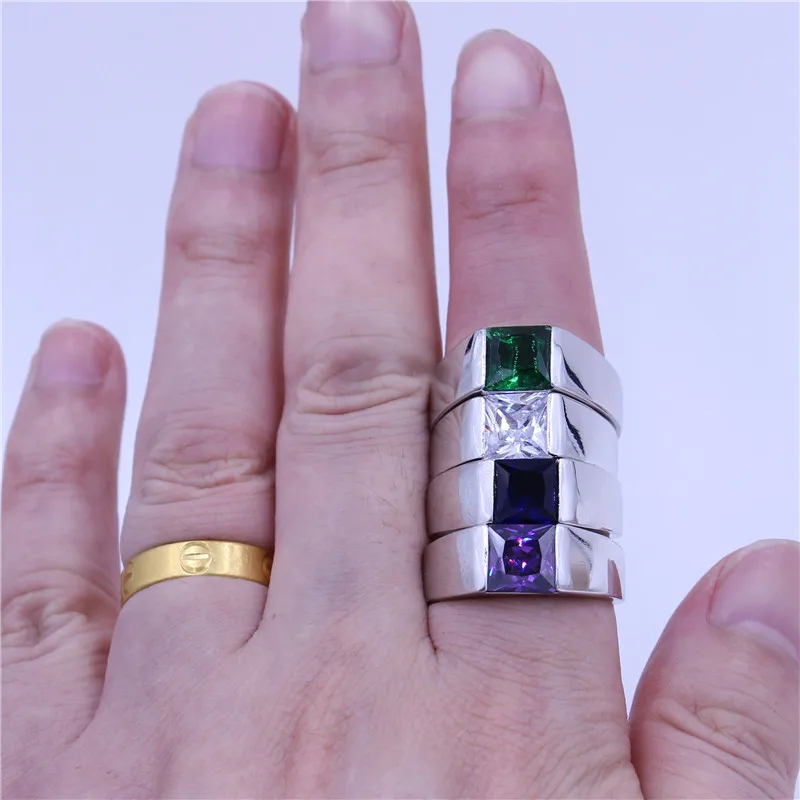 Кольцо обручальное мужское из серебра 925 пробы с фианитом 3ct 5A|band ring|wedding ringsring for |