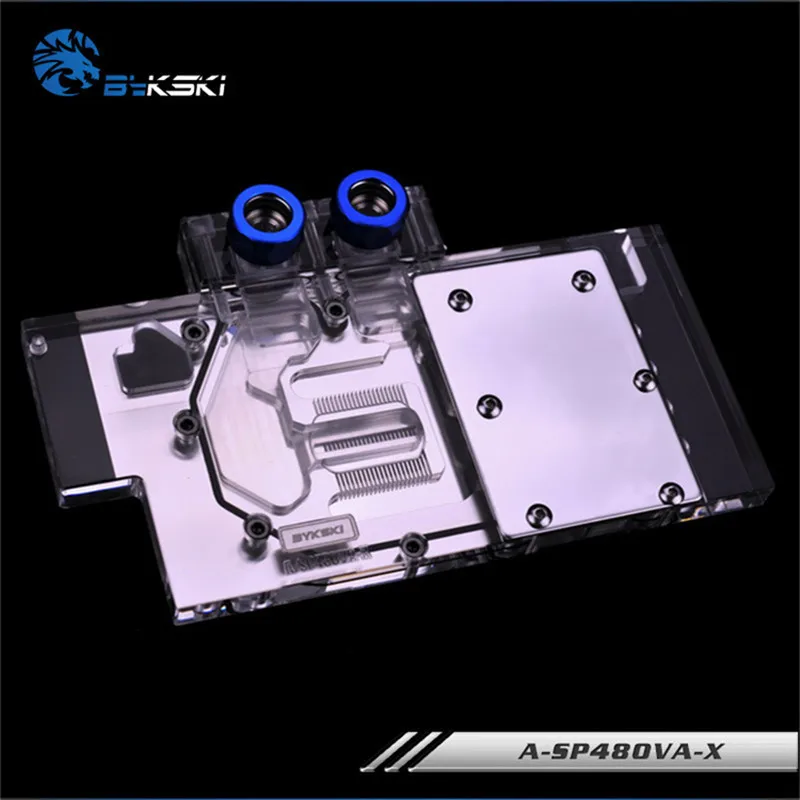 Водяной блок Bykski с полным покрытием графического процессора для Sapphire Radeon R9 RX470 RX480