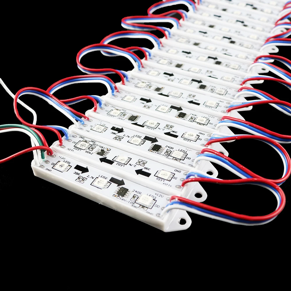 WS2811 DMX 3 светодиода 12 в пост. Тока светодиодный садовый светильник SMD5050 RGB водонепроницаемый цифровой модуль