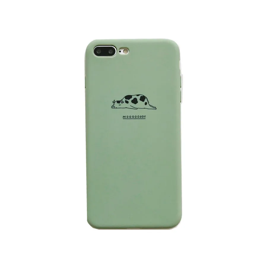 Милый простой ручной росписью животных Единорог свинья чехол для iPhone X XR XS Max 6 S 7 8