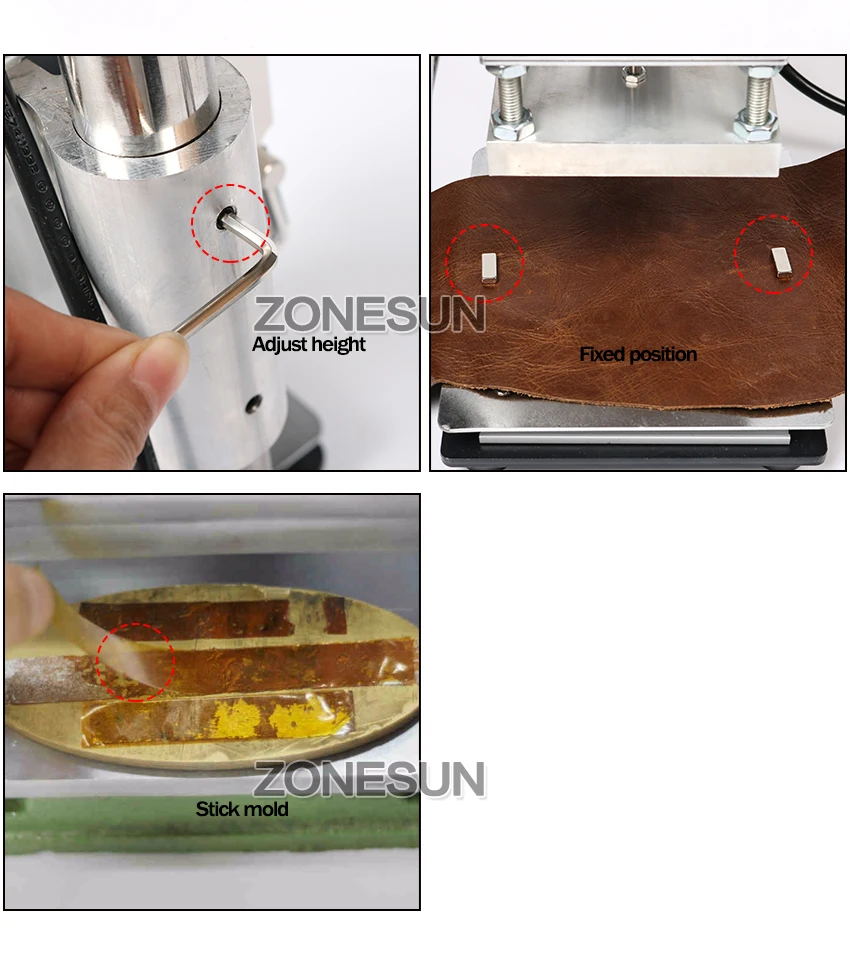 ZONESUN ZS90 Новая машина для горячего тиснения фольгой ручная Бронзирующая машина для ПВХ карты кожи бумаги тиснения штамповочная машина