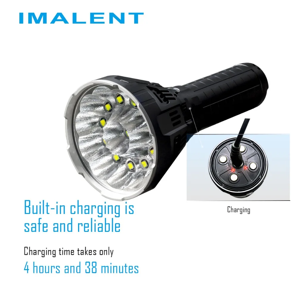 IMALENT MS12 Высокое складной фонарик 12 х CREE погрузчик 70leds max 53000LM луч бросать 913