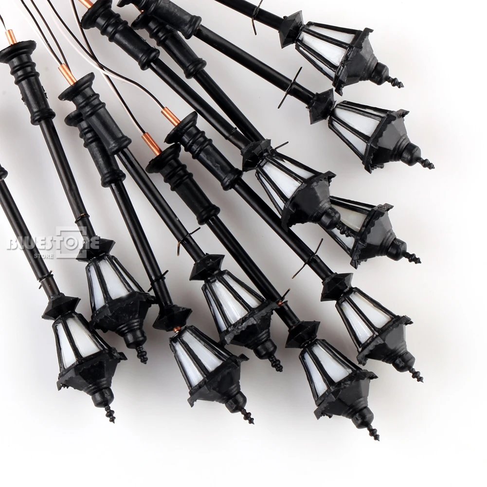 Светодиодные парковые фонари 10 шт. модель уличного фонарика 1:100|lamp model|scale model