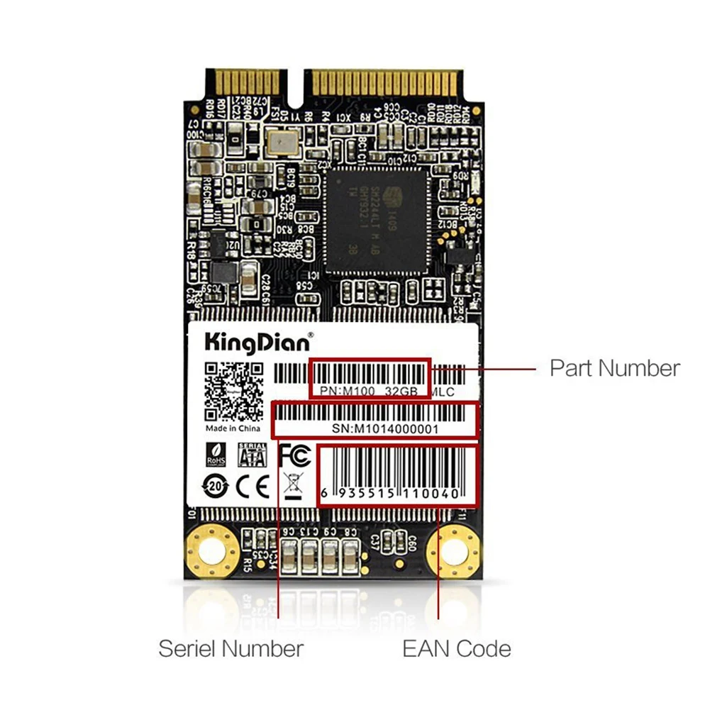 KingDian SATA II Внутренний твердотельный накопитель 32GB Скорость обновления Комплект для настольных ПК и MacPro