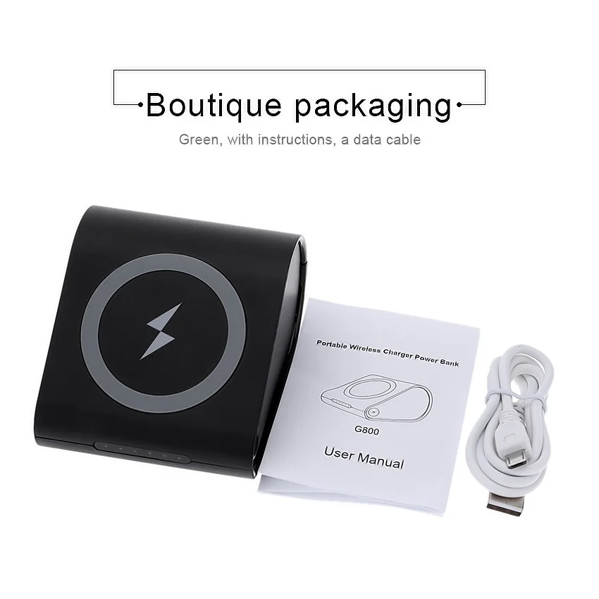 CRDC Новый Ци Беспроводной Зарядное устройство Мощность банка для samsung s8 10400 мАч