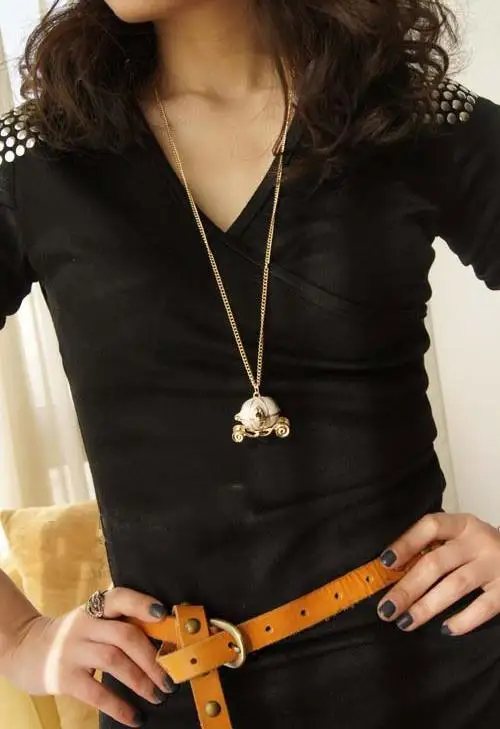 Free shipping Top Selling Fashion Jewelry High Quality Full Rhinestone European hot style Pumpkin Necklace For Women | Украшения и