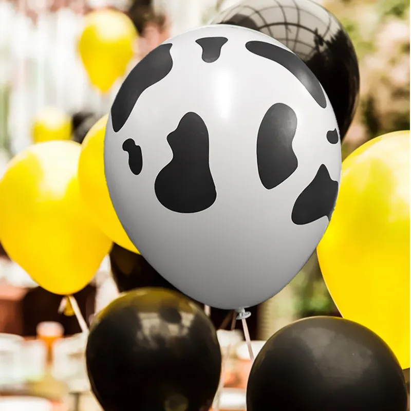 50 шт./лот мультфильм Животные globos корова печати латексные шарики для задний фон с изображением фермы День Рождения украшения детский Душ Поставки