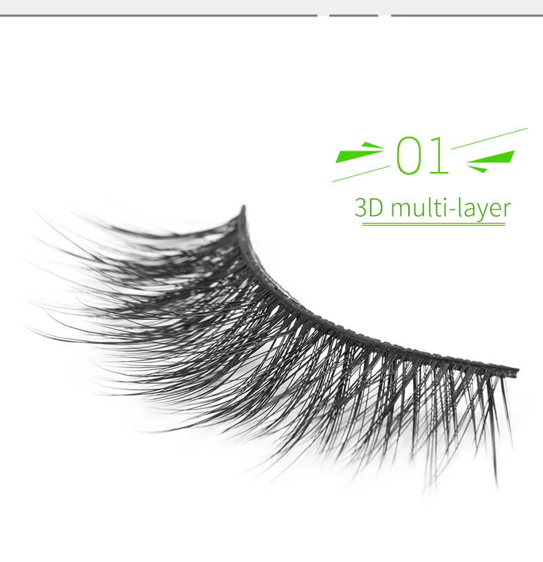 Shozy искусственной 3D норки ресницы составляют накладные Extenshion ресницы натуральный длинный накладной ушко для Makeup-FX03