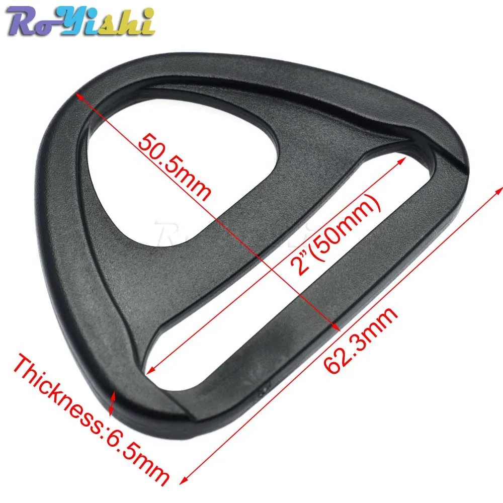 Webbing Size 50mm Пластмассовый регулятор с вертлюжным зажимом d-образного кольца с петлей для крепления рюкзака - Цвет: Webbing Size 50mm