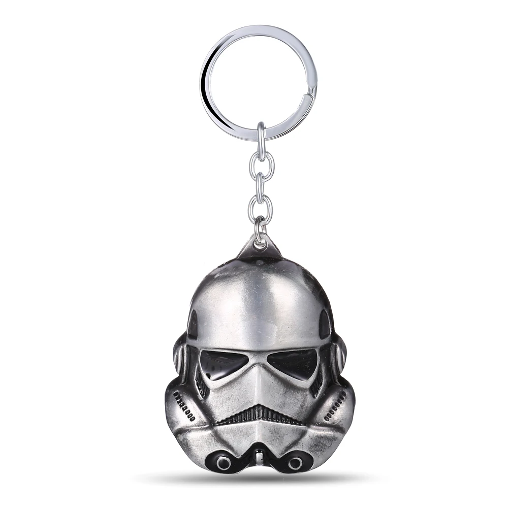 New Hot War Star 3 Colors Keychain StormTrooper Helmet Storm Trooper Pendant Key Chain Darth Vader Mask Superhero Keyring