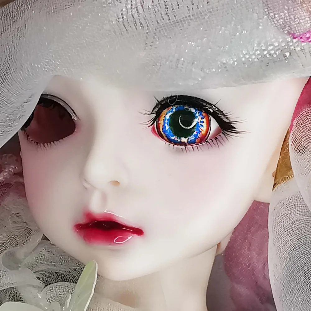 Новинка 1 пара DIY акриловые BJD глаза огненные красные синие мутиколоры 12 мм 14 16 18 20