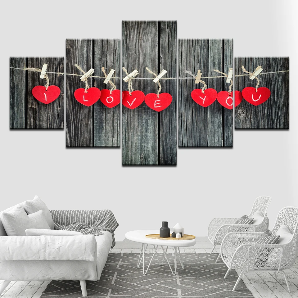 Love design on Kisame 5 шт. HD обои Художественная печать на холсте современный плакат