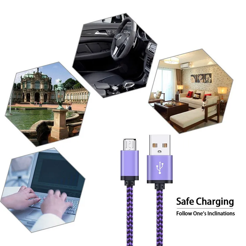 Micro usb type c chager cable for sony Xperia XZ3 X Performance XZ1 XZ2 XZ Premium Compact L1 L2 C5 C6 T2 Ultra C3 C4 Nylon USB | Мобильные
