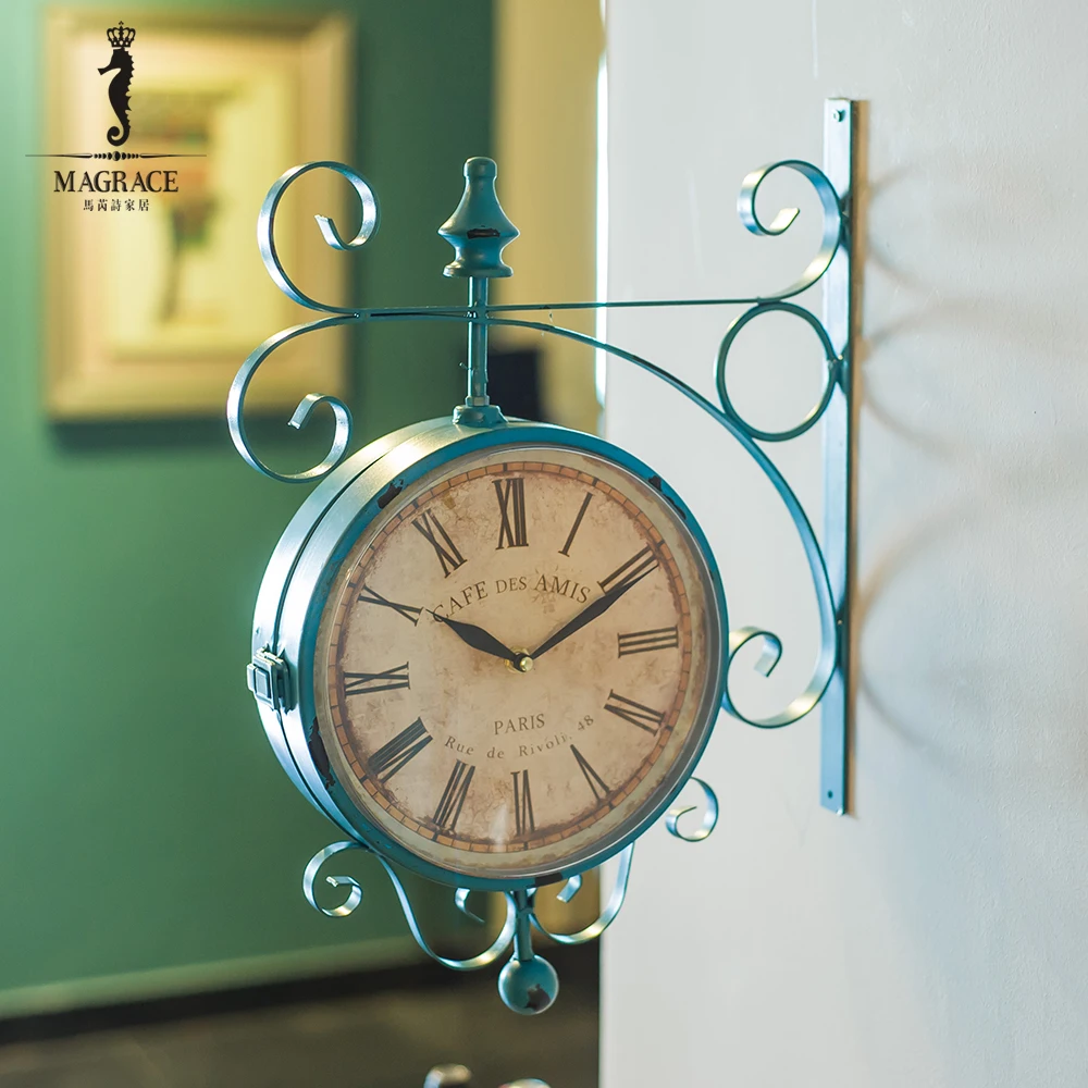 Украшение дома большие настенные часы Тихая старинные домашнего декора Мода