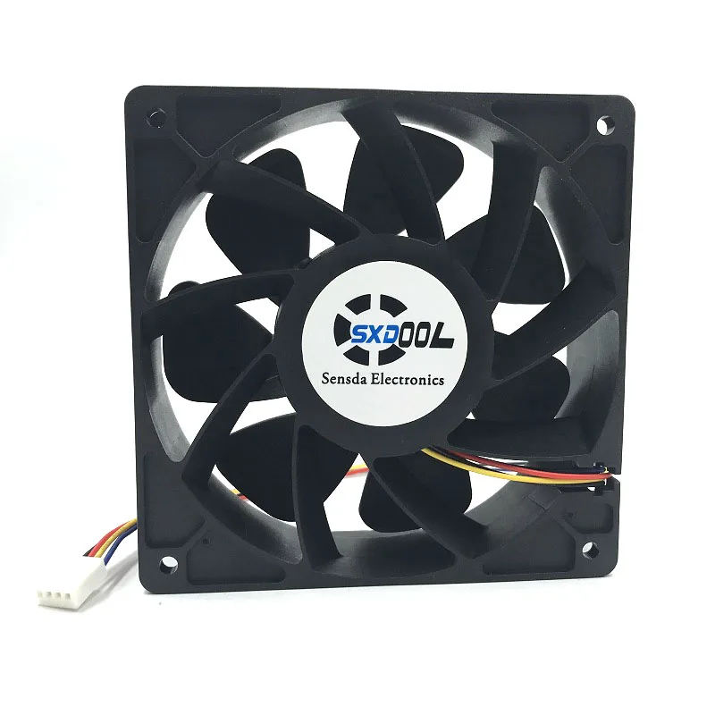 Вентилятор охлаждения Замена D12BM-12D 4-контактный разъем PWM 12038 12v 2.3A 6000 об/мин для Antminer Bitmain S7 S9 полезные