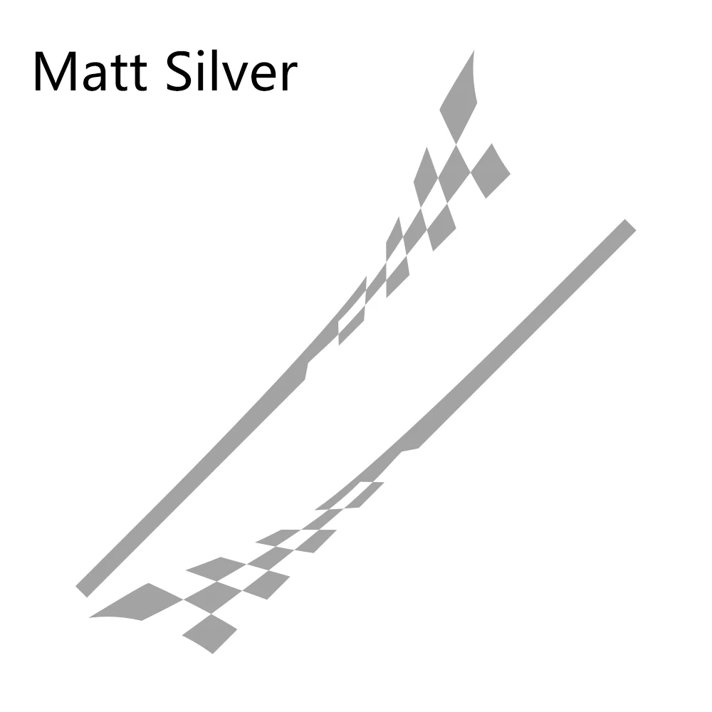 Matt Sliver Автомобильные боковые юбки наклейки для укладки Авто DIY настенные наклейки для Mini Cooper R56 R57 R58 R50 R52 R53 R59 R61 Countryman R60 F60 F55 F56 F54 - Название цвета: Matt Sliver